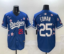 Nike Los Angeles Dodgers #25 Tommy Edman Blue 2025 Tokyo Series Stitched MLB Jersey