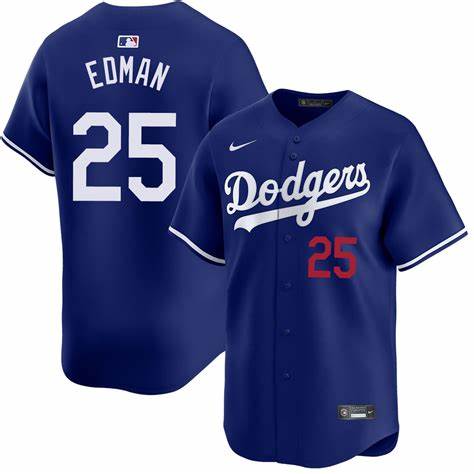 Nike Los Angeles Dodgers #25 Tommy Edman Blue jersey