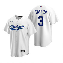 Nike Los Angeles Dodgers #3 Chris Taylor White Game Authentic Stitched MLB Jersey