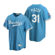 Nike Los Angeles Dodgers #31 Mike Piazza Light Blue 2020 World Series Champions Cooperstown Collection Jersey