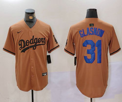 Nike Los Angeles Dodgers #31 Tyler Glasnow Army green Joint Authentic Stitched baseball jersey