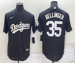 Nike Los Angeles Dodgers #35 Cody Bellinger Black 35 In Front Inverted Legend Authentic Stitched MLB Jersey