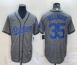 Nike Los Angeles Dodgers #35 Cody Bellinger Hemp grey Authentic Stitched MLB jersey