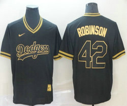 Nike Los Angeles Dodgers #42 Jackie Robinson Pullover Cooperstown Collection Authentic stitched MLB jersey