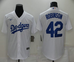 Nike Los Angeles Dodgers #42 Jackie Robinson White Game Authentic Stitched MLB Jersey