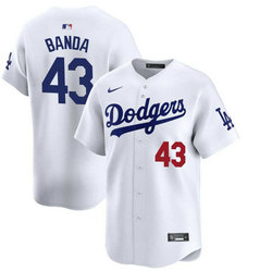 Nike Los Angeles Dodgers #43 Anthony Banda White MLB jersey