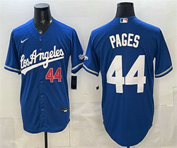 Nike Los Angeles Dodgers #44 Andy Pages Blue Alternate Stadium Los Angeles Front  jersey
