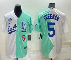 Nike Los Angeles Dodgers #5 Freddie Freeman 2022 Celebrity Red #5 number in front Game Stitched MLB Jersey