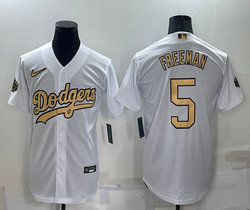 Nike Los Angeles Dodgers #5 Freddie Freeman White 2022 All Star Authentic Stitched MLB Jersey