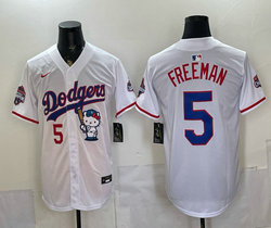 Nike Los Angeles Dodgers #5 Freddie Freeman White Hello Kitty Night Jersey