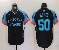 Nike Los Angeles Dodgers #50 Mookie Betts 2024 All Star Authentic Stitched MLB Jersey