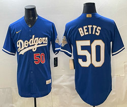 Nike Los Angeles Dodgers #50 Mookie Betts 2026 Gold Stadium Baseball Jersey