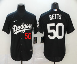 Nike Los Angeles Dodgers #50 Mookie Betts Black Inverted Legend Vapor Untouchable Authentic Stitched MLB jersey
