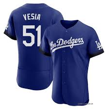 Nike Los Angeles Dodgers #51 Alex Vesia Blue City MLB jersey