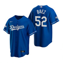Nike Los Angeles Dodgers #52 Pedro Baez Blue Game 2020 World Series Champions Jerseys