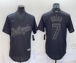Nike Los Angeles Dodgers #7 Julio Urias Black Inverted Legend Pullover Authentic Stitched MLB jersey