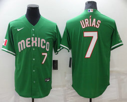 Nike Los Angeles Dodgers #7 Julio Urias Green Mexico Game Authentic Stitched MLB jersey