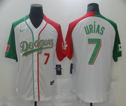 Nike Los Angeles Dodgers #7 Julio Urias Heritage Culture Night Mexico number in front MLB jersey
