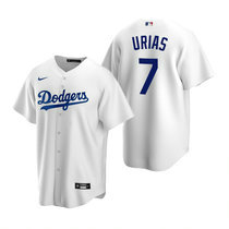 Nike Los Angeles Dodgers #7 Julio Urias White Game Authentic Stitched MLB Jersey