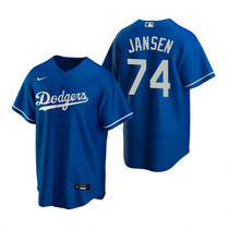 Nike Los Angeles Dodgers #74 Kenley Jansen Blue Game Authentic Stitched MLB Jersey
