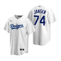 Nike Los Angeles Dodgers #74 Kenley Jansen White Game Authentic Stitched MLB Jersey