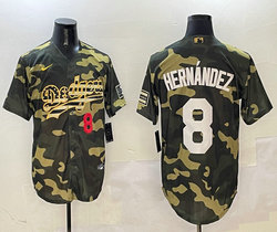 Nike Los Angeles Dodgers #8 Enrique Hernandez Camo Joint Authentic Stitched baseball jersey