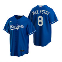 Nike Los Angeles Dodgers #8 Zach McKinstry Blue Game Authentic Stitched MLB Jersey