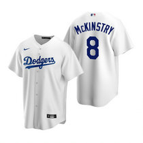 Nike Los Angeles Dodgers #8 Zach McKinstry White Game Authentic Stitched MLB Jersey