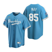 Nike Los Angeles Dodgers #85 Dustin May Light Blue 2020 World Series Champions Cooperstown Collection Jersey