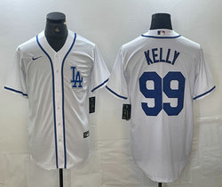 Nike Los Angeles Dodgers #99 Joe Kelly White logo Joint Stitched MLB Jersey