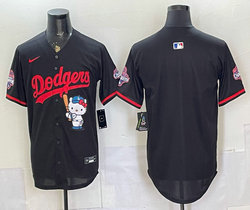 Nike Los Angeles Dodgers Blank Black Hello Kitty Night Jersey