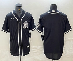 Nike New York Yankees Blank Black logo Joint Stitched MLB Jersey