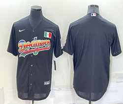 Nike Los Angeles Dodgers Blank Black rainbow Game Authentic Stitched MLB Jersey