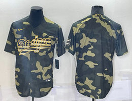 Nike Los Angeles Dodgers Blank Camo Flag Authentic Stitched MLB Jersey