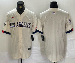 Nike Los Angeles Dodgers Blank Cream Fashion Game Authentic Stitched MLB Jersey