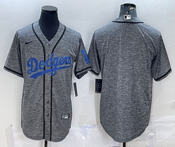 Nike Los Angeles Dodgers Blank Hemp grey Authentic Stitched MLB jersey