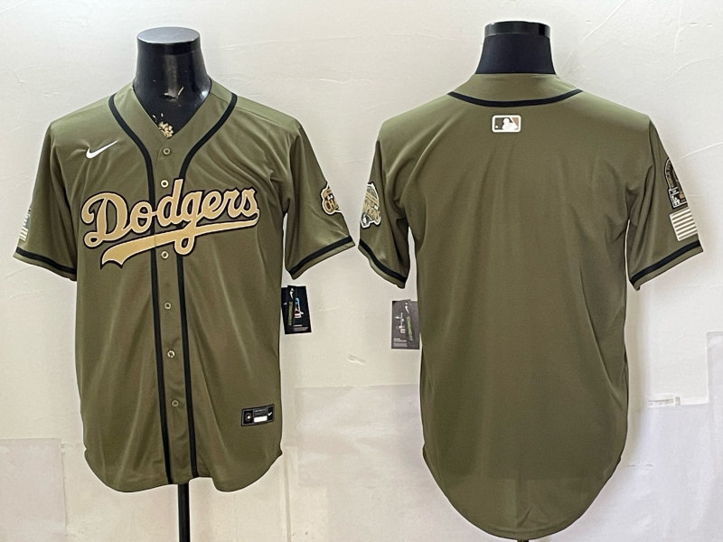Nike Los Angeles Dodgers Blank Olive 2026 Armed Forces Day MLB Jersey