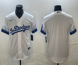 Nike Los Angeles Dodgers Blank White City Game Authentic Stitched MLB Jersey