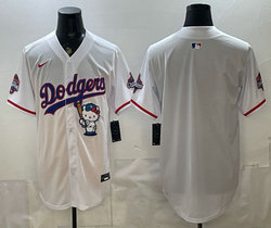 Nike Los Angeles Dodgers Blank White Hello Kitty Night Jersey