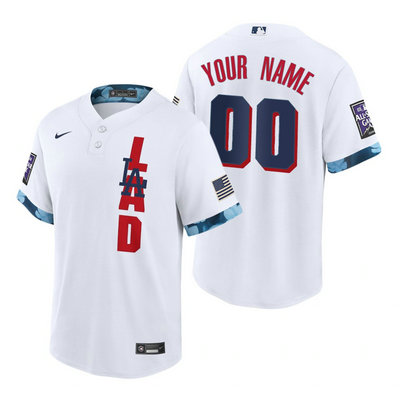 Nike Los Angeles Dodgers Custom Any Name 2021 All star White Game Authentic Stitched MLB Jersey