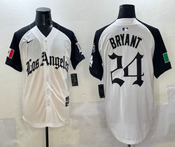 Nike Los Angeles Dodgers #24 Kobe Bryant White Black 5(V) Joint MLB Jersey