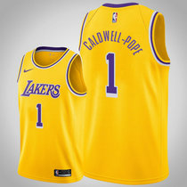 Nike Los Angeles Lakers #1 Kentavious Caldwell-Pope Gold Game Authentic Stitched NBA Jersey