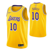 Nike Los Angeles Lakers #10 Jared Dudley Gold Game Authentic Stitched NBA Jersey