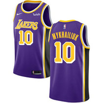 Nike Los Angeles Lakers #10 Sviatoslav Mykhailiuk Purple Game Authentic Stitched NBA Jersey