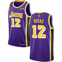 Nike Los Angeles Lakers #12 Vlade Divac Purple Game Authentic Stitched NBA Jersey
