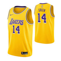 Nike Los Angeles Lakers #14 Danny Green Gold Game Authentic Stitched NBA Jersey