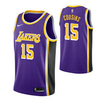 Nike Los Angeles Lakers #15 DeMarcus Cousins Purple Game Authentic Stitched NBA Jersey