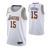 Nike Los Angeles Lakers #15 DeMarcus Cousins White Game Authentic Stitched NBA Jersey