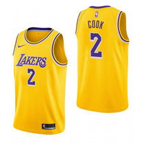 Nike Los Angeles Lakers #2 Quinn Cook Gold Game Authentic Stitched NBA Jersey