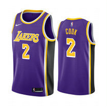 Nike Los Angeles Lakers #2 Quinn Cook Purple Game Authentic Stitched NBA Jersey